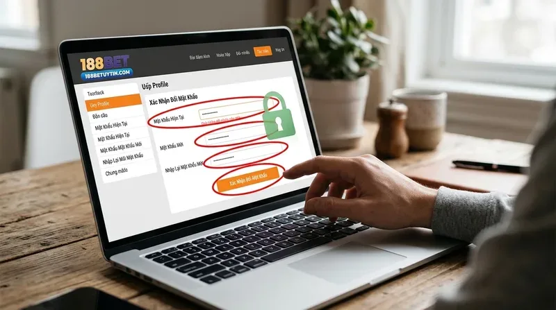 Hướng dẫn đổi mật khẩu 188bet chi tiết từng bước (Cầm tay chỉ việc)