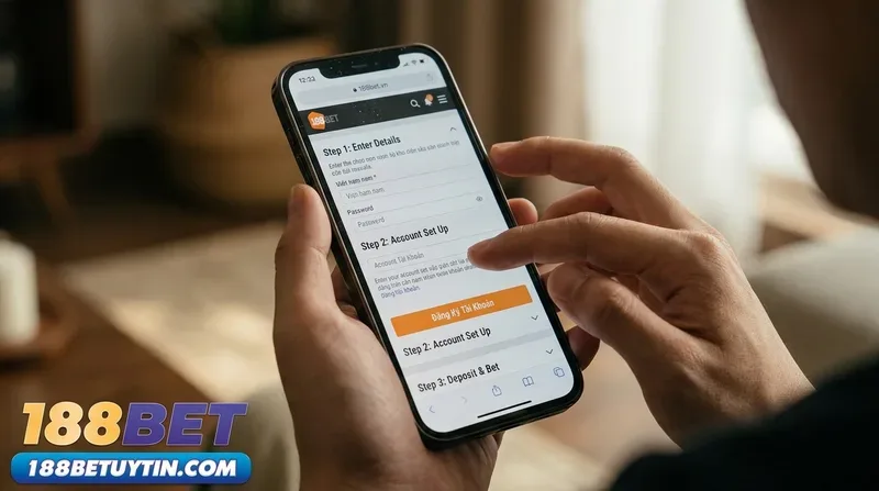 Hướng dẫn người mới: Cách 188bet đăng ký, 188bet đăng nhập và đặt cược